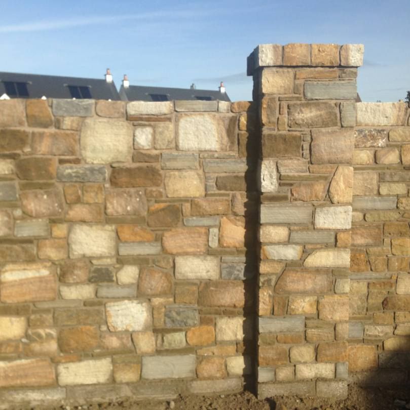 Split cream walling stone