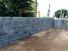 Large modular limestone with hand dressed capping 