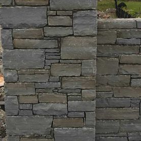 Grey sandstone with hand dressed corners and levellers