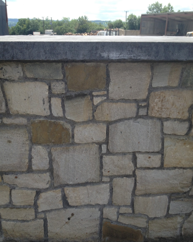 Large white sandstone building stone