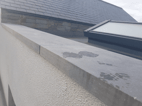 Sanded Irish parapet wall capping